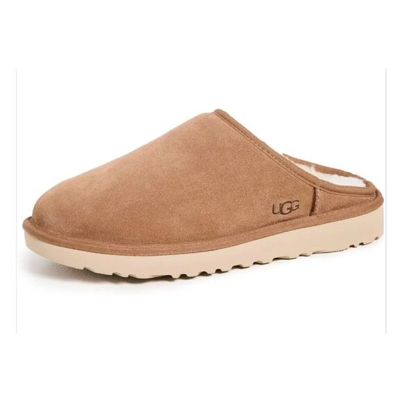 Anthropologie Other - New | UGG CHESTNUT CLASSIC SLIP-ON SUEDE/ SHEEPSKIN SLIPPERS Size 11